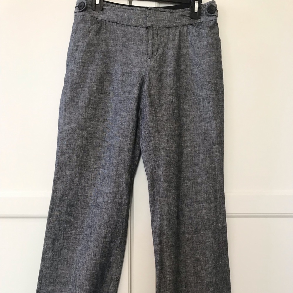 Banana Republic Gray Linen Jackson fit pants